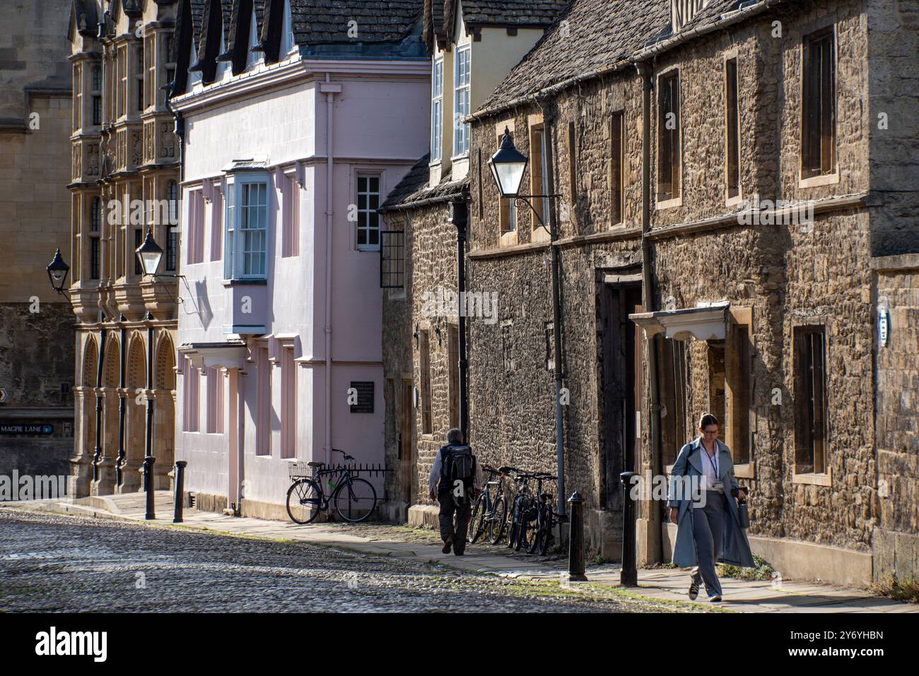 Bâtiments historiques sur Merton Street, Oxford, Royaume-Uni Banque D'Images