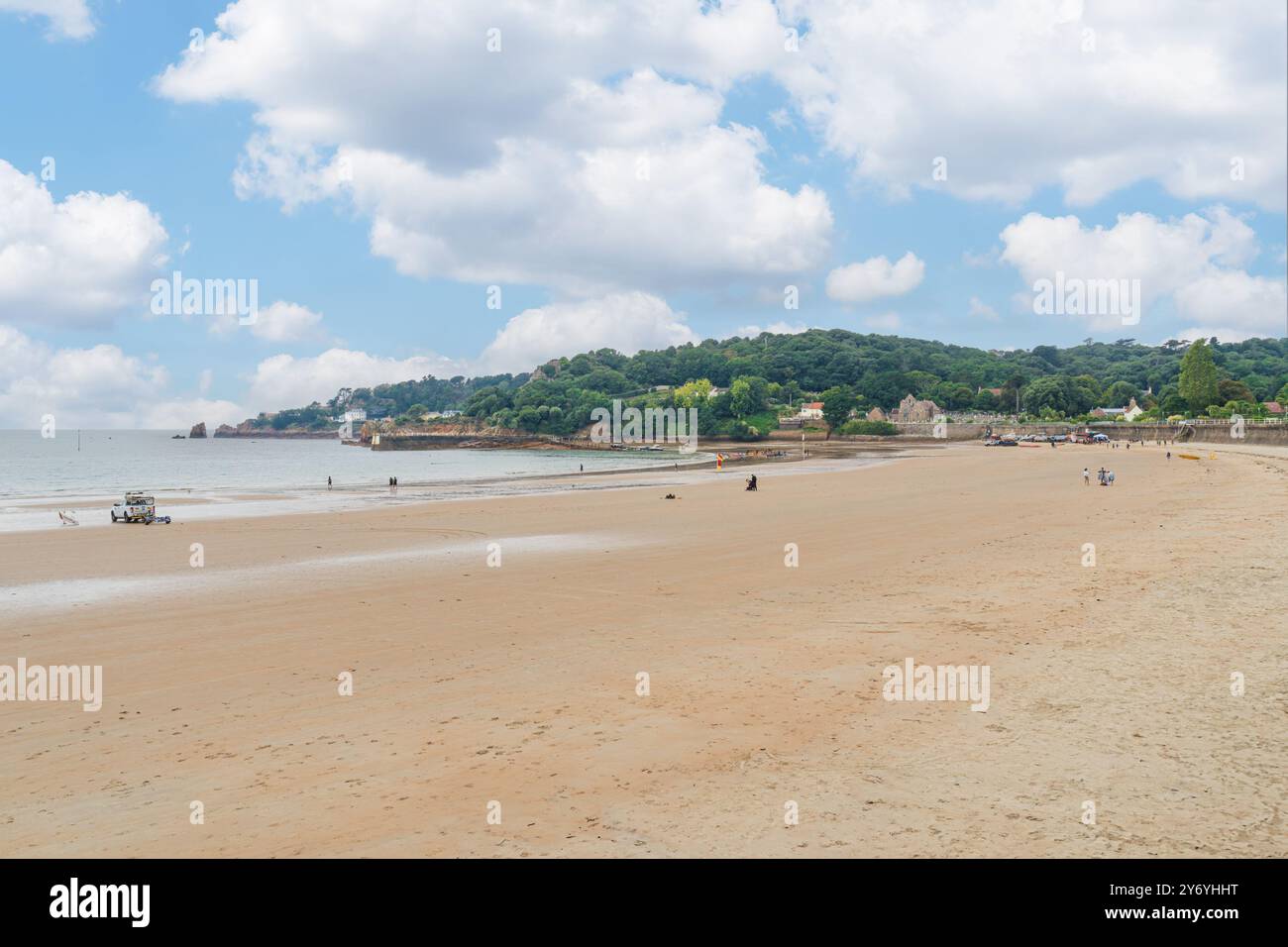 La plage de St Brelade sur l'île de Jersey l'une des îles Anglo-Normandes Banque D'Images