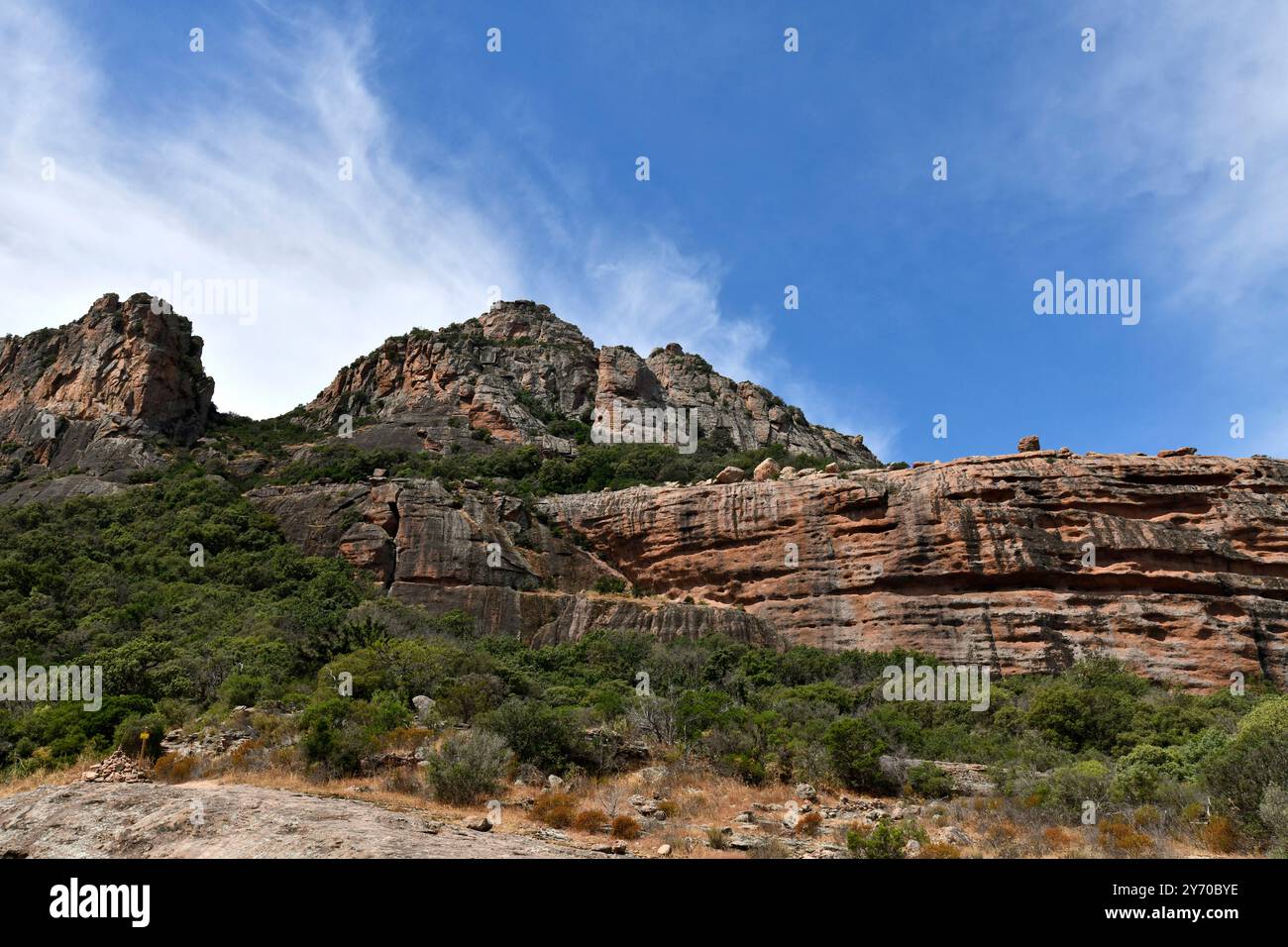 Rocher de Roquebrune, massif des Maures, Sud de la France Banque D'Images