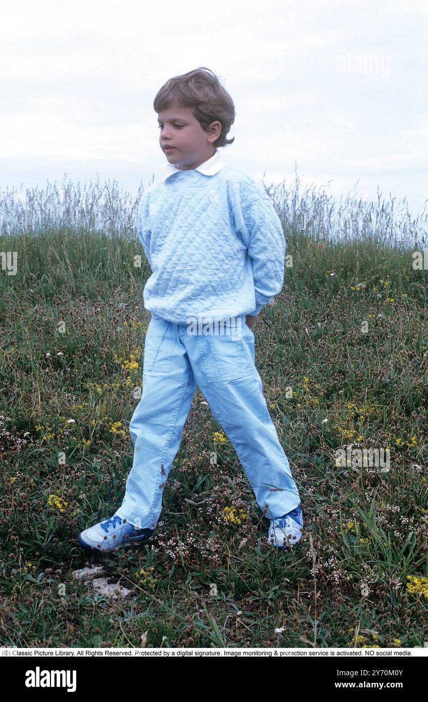 Prince Carl Philip 1985. Né le 13 mai 1979. Photo sur l'île Öland 1985. Banque D'Images