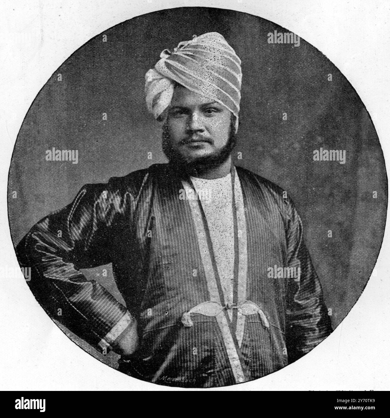 Le Munshi Hafiz Abdul Harim , secrétaire indien de la reine Victoria 20 août 1892 Banque D'Images