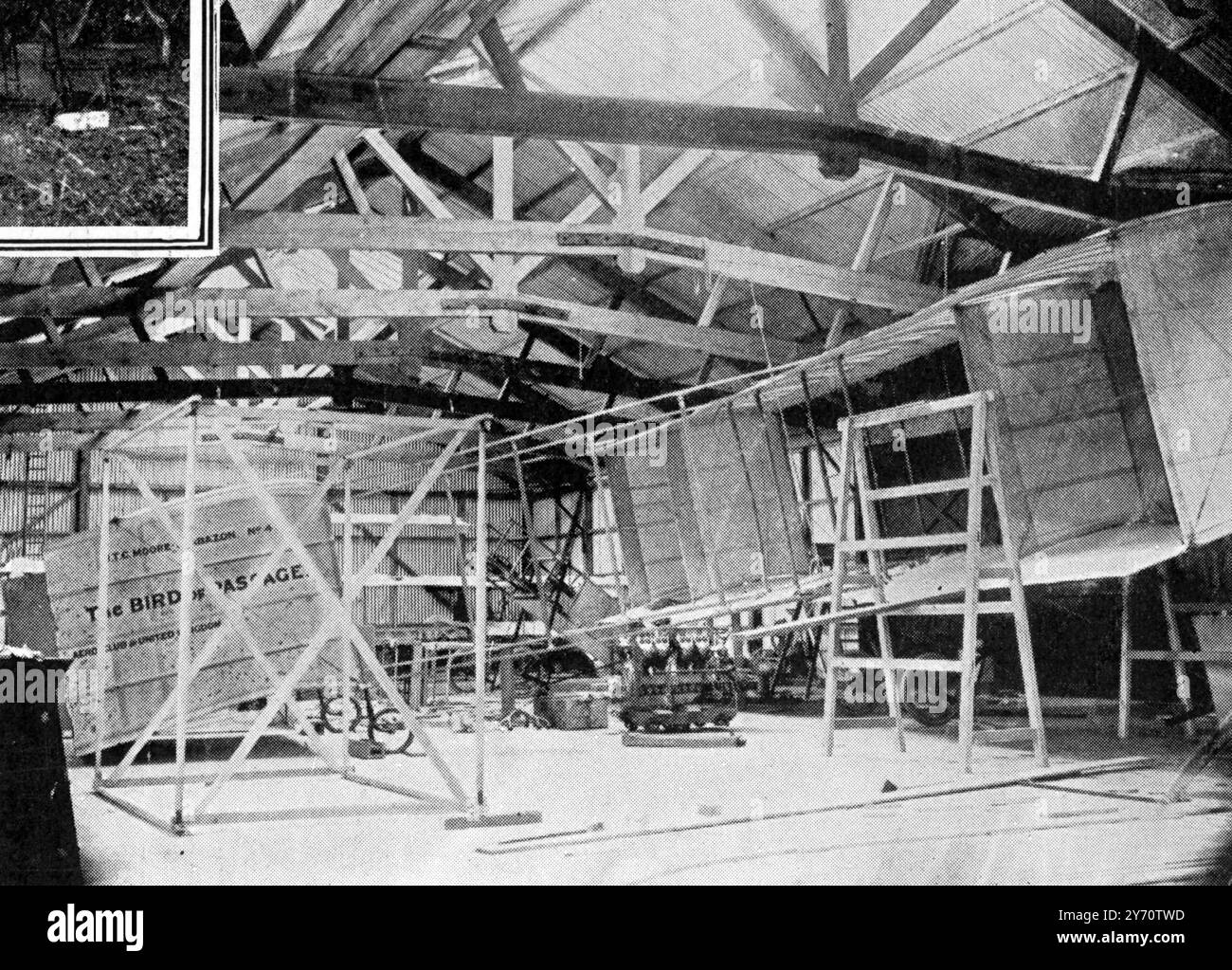 Fabricants extraordinaires pour les Wright : l'usine d'avions de M. Short à Leysdown , près de Shellbeach sur l'île de Sheppey , Kent , Angleterre . M. Short a eu l' honneur de construire un certain nombre de machines Wright , qui seront utilisées dans ce pays , dont certaines peuvent être utilisées par les Wright eux-mêmes lorsqu' ils reviendront ici . 15 mai 1909 Banque D'Images