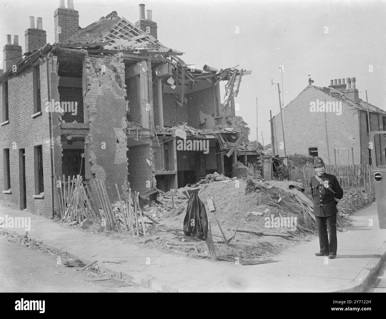 Dégâts de bombe . Gravesend. 1941 Banque D'Images