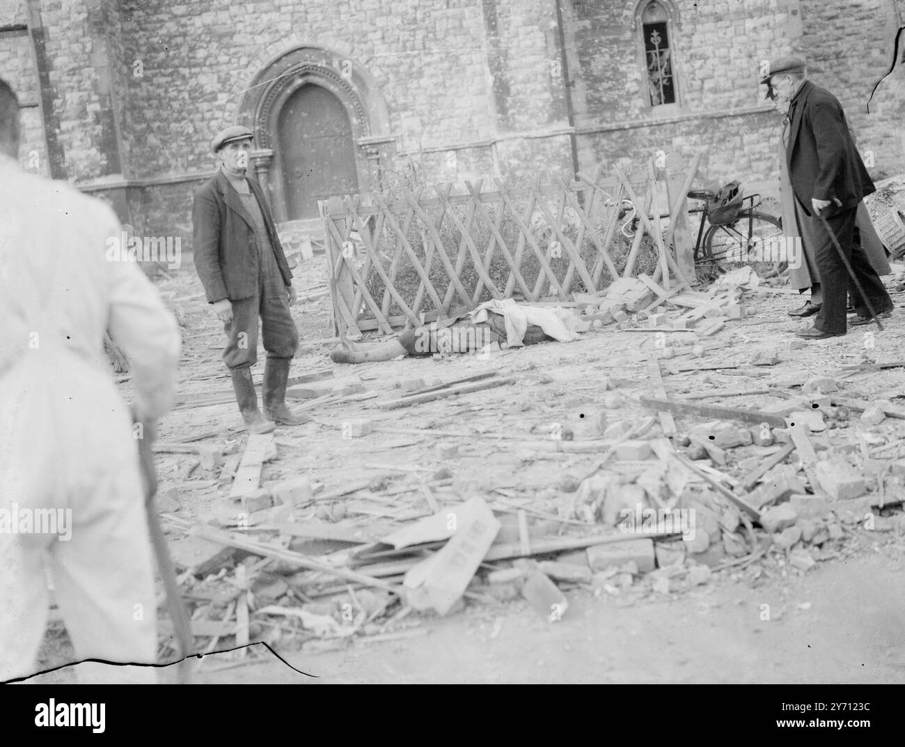 Dommages de bombe Banque D'Images