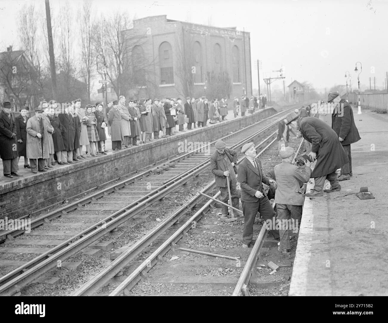 Accident de train - Mottingham . 1940 Banque D'Images