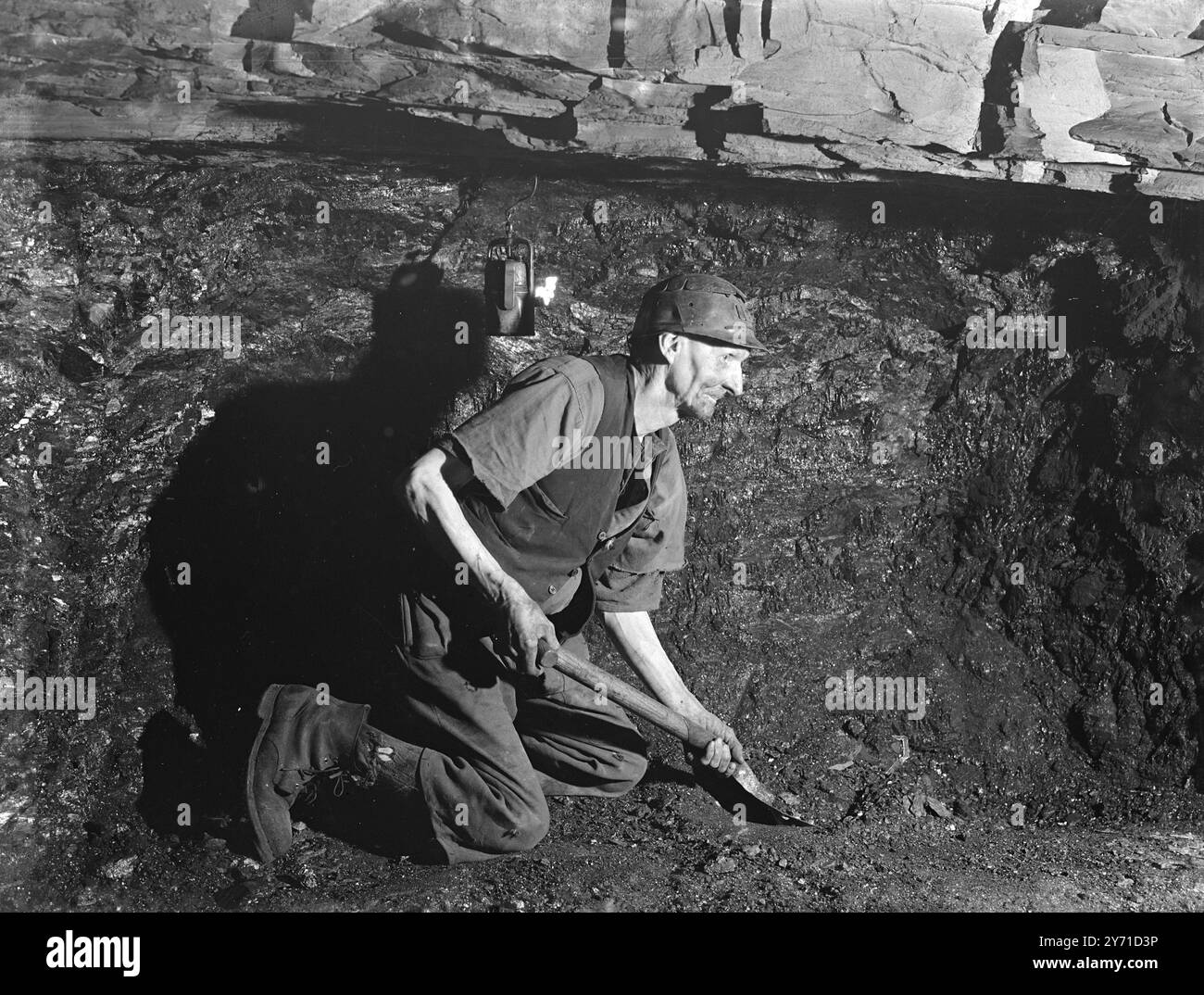 Mineurs de la mine de charbon de Chislet dans le Kent, Angleterre - 1940 Banque D'Images