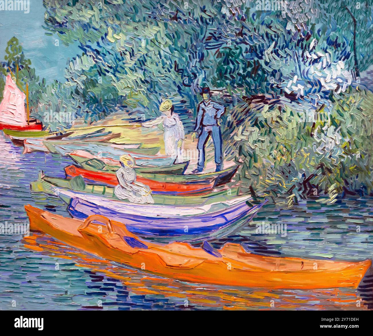 Rives de l'Oise, à Auvers-sur-Oise, Vincent van Gogh, 1890, Banque D'Images