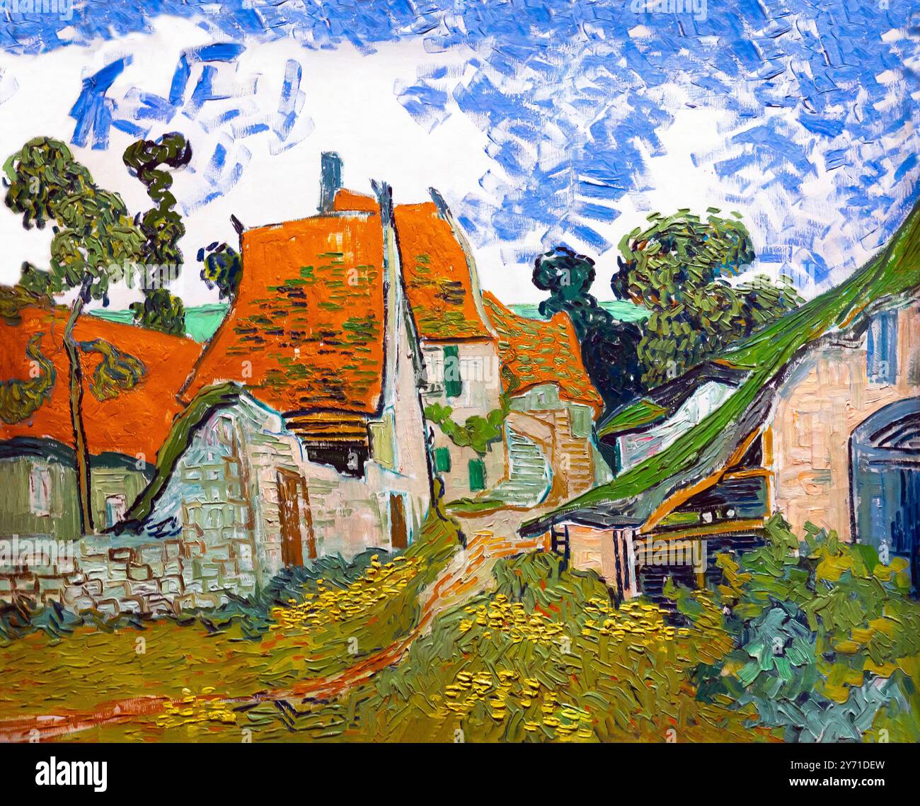 Rue à Auvers-sur-Oise, Vincent van Gogh, 1890, Banque D'Images