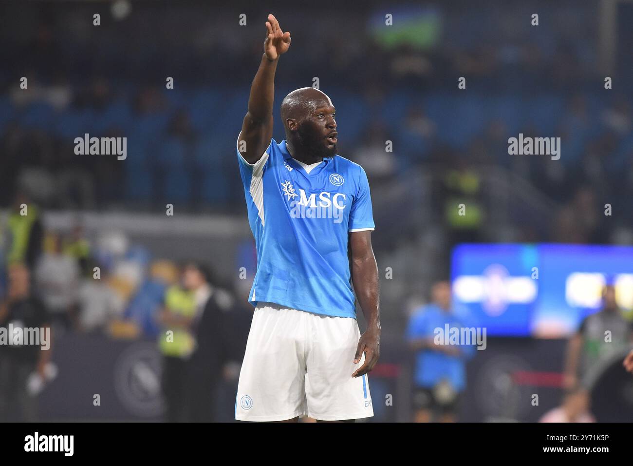 Naples, Italie. 26 septembre 2024. Romelu Lukaku de la SSC Napoli lors du match de la Coppa Italia entre la SSC Napoli et le Palermo FC au Stadio Diego Armando Maradona Naples Italie le 26 septembre 2024. Crédit : Franco Romano/Alamy Live News Banque D'Images