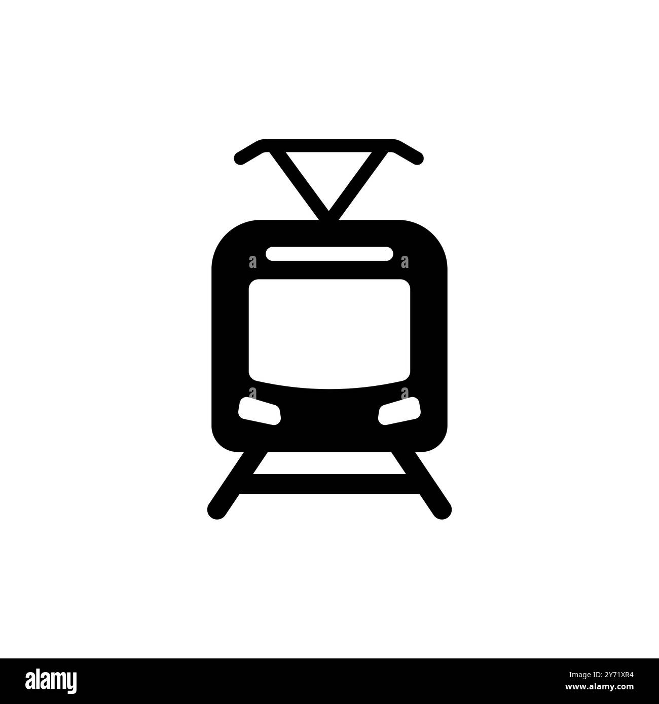 Icône de train électrique sur fond isolé Illustration de Vecteur