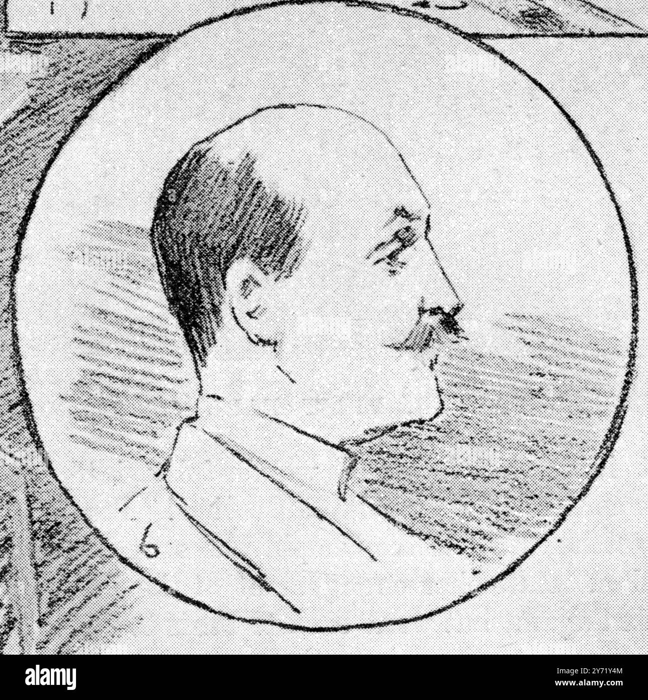 L'arrivée de Jabez Spencer Balfour à Southampton : le prisonnier était sous la garde de l'inspecteur Frank Froest qui l'escortait de Salta, en Argentine (où il se cachait), à bord du vapeur Tartar Prince . Vu ici une illustration de l'inspecteur détective Froest à l'époque. 11 mai 1895 Banque D'Images