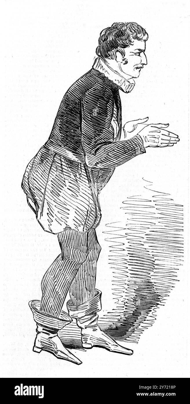 Une illustration de Mark Lemon comme Brainworm dans la performance amateur de Ben Jonson de 'chaque homme dans son humour', au St James's Theatre , Londres , Angleterre . 29 novembre 1845 Banque D'Images