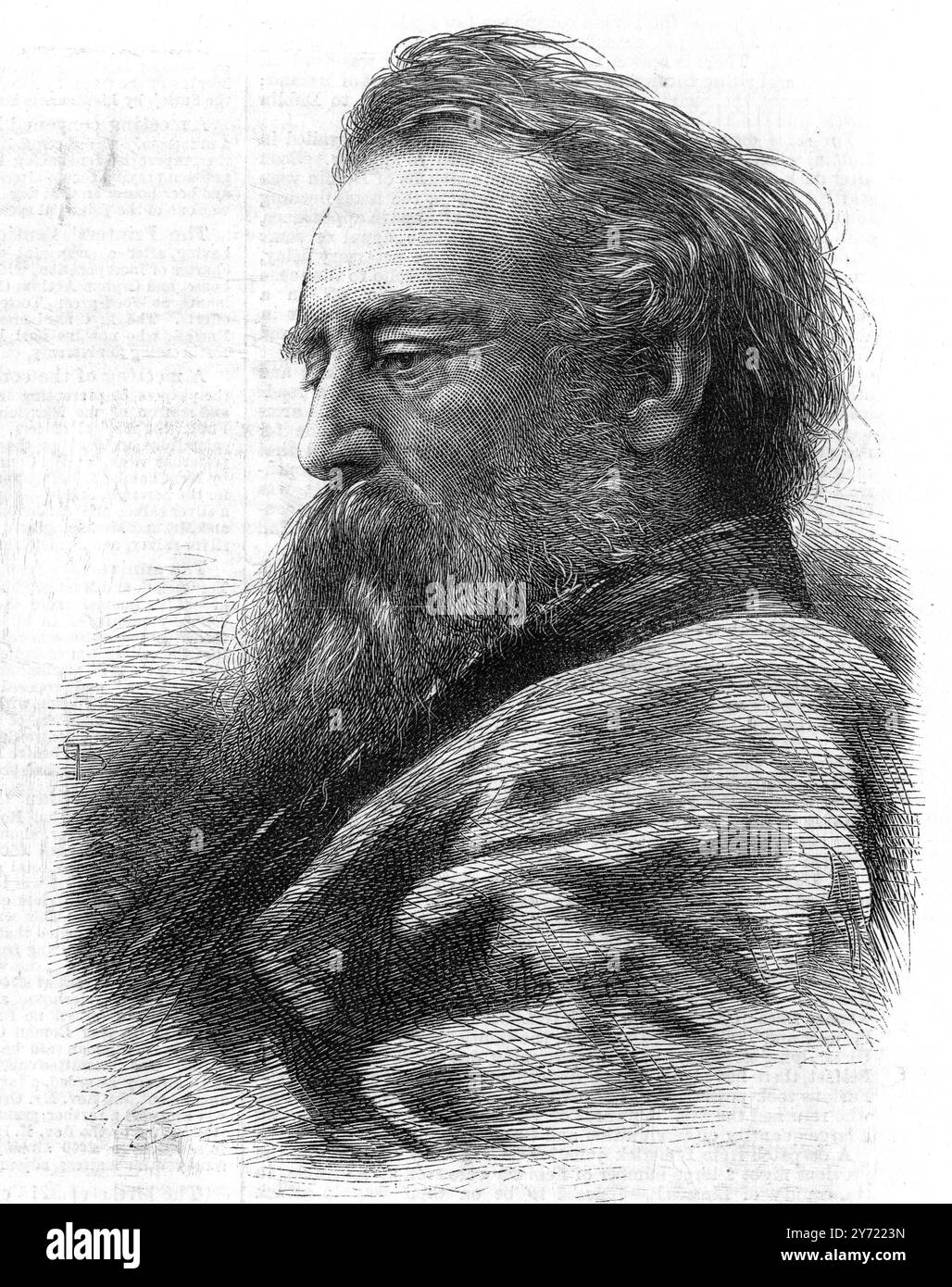 George Frederic Watts , R.A. b.1817 d.1904 peintre britannique d'après une photographie de Julia Margaret Cameron mars 1867 Banque D'Images