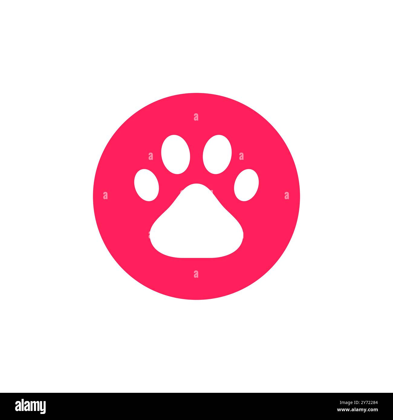 vecteur de conception de logo simple paw pet Illustration de Vecteur