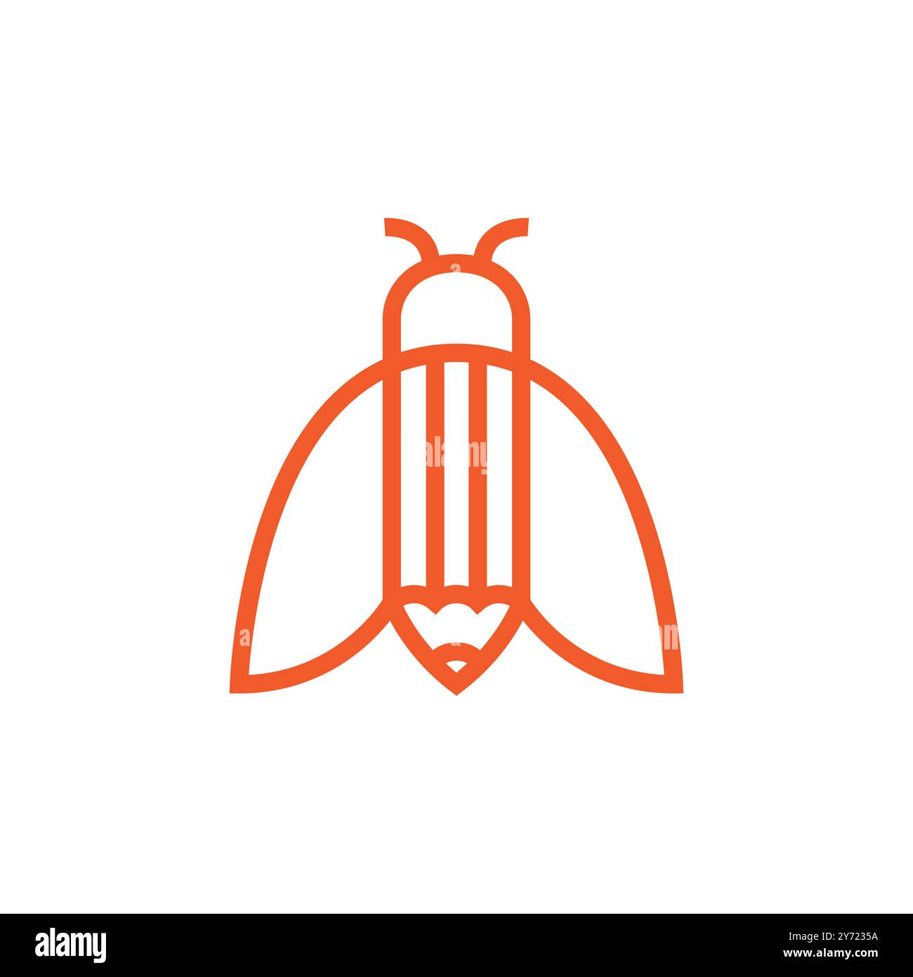 vecteur de conception de logo de crayon d'abeille créatif Illustration de Vecteur