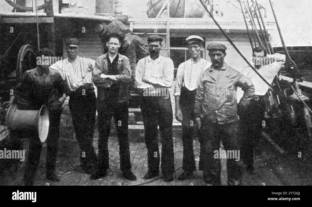 L'équipage du Roosevelt , le navire à bord duquel Peary partit à la recherche du pôle Nord , était des hommes de Terre-Neuve , et leur travail peut être considéré comme la contribution de l'Empire britannique à la grande tâche, le Canada . 11 septembre 1909 Banque D'Images