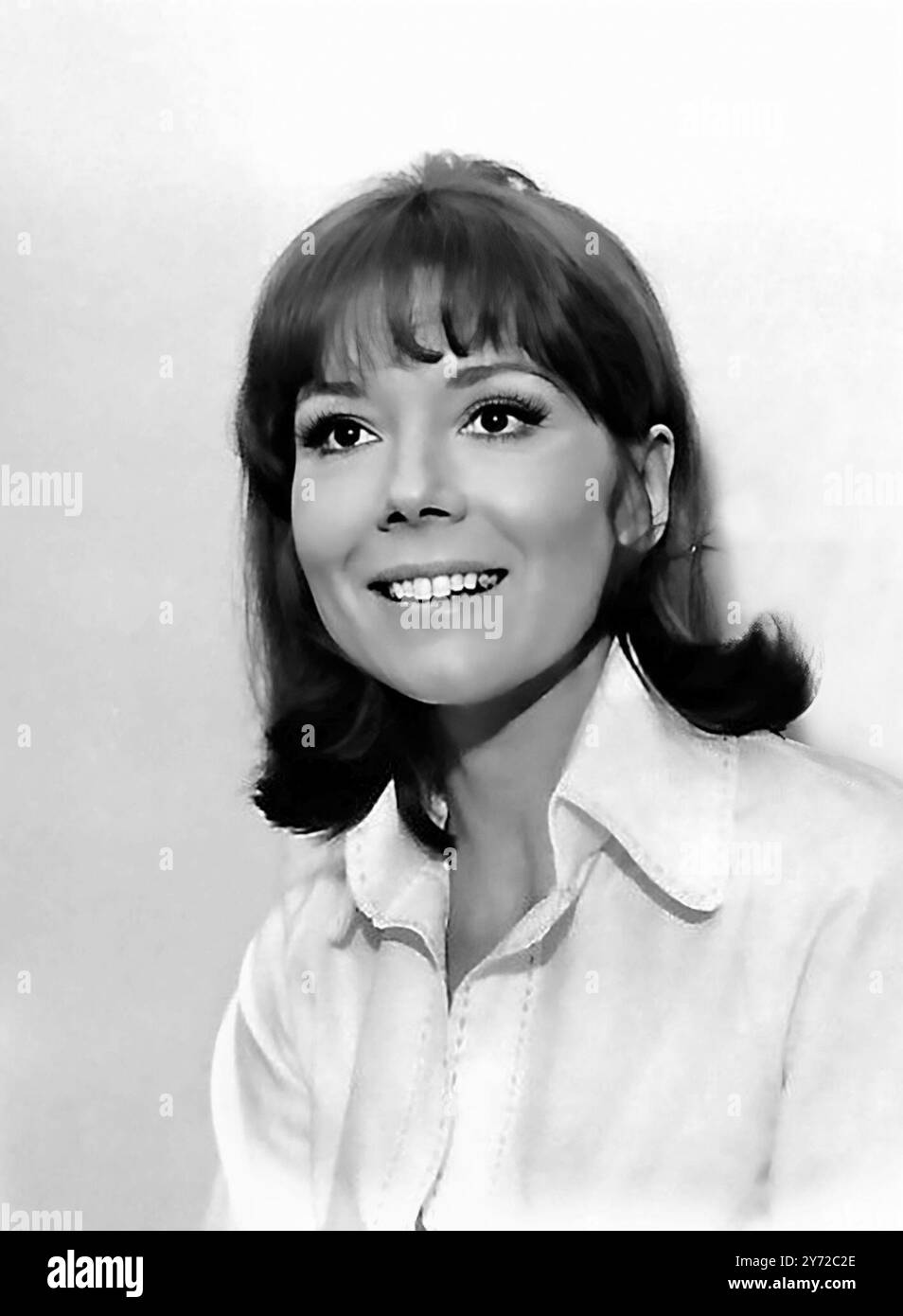 Diana Rigg. Portrait de l'actrice anglaise, Dame Enid Diana Elizabeth Rigg (1938- 2020), photo publicitaire, 1973 Banque D'Images