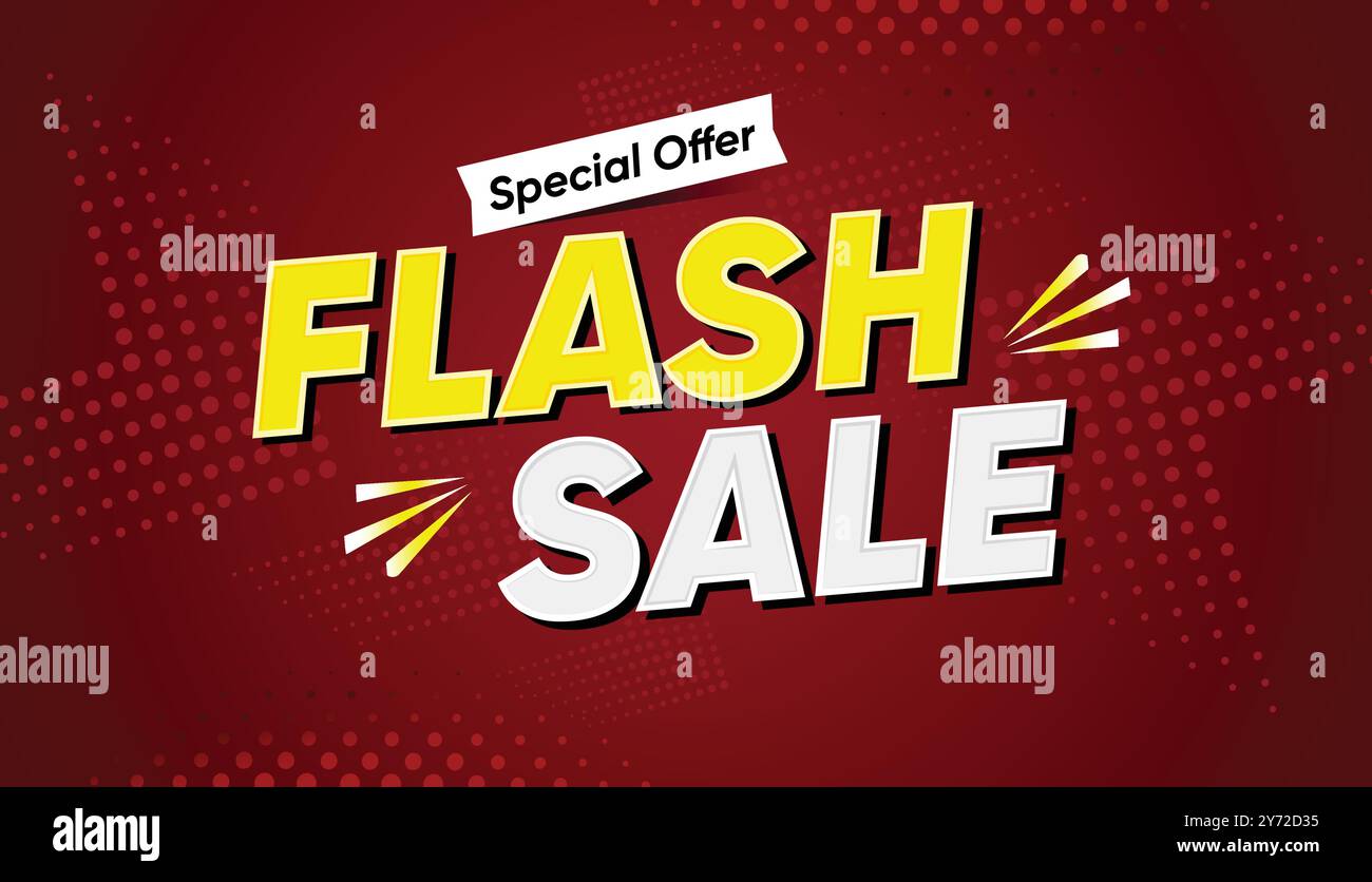 Flash Sale Design - Special Offer Design - Mega Sale Design Illustration de Vecteur