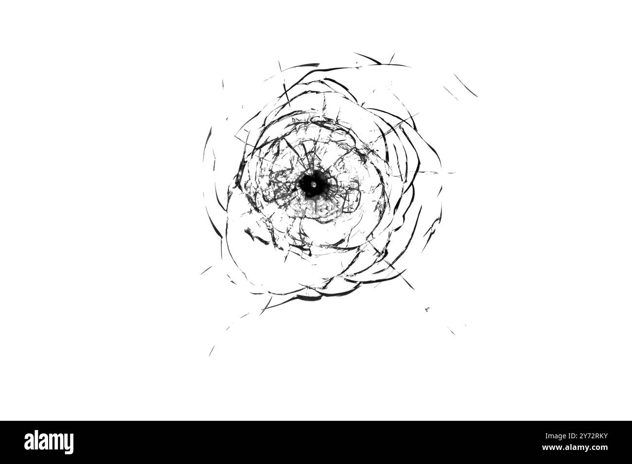 Texture de verre cassé sur un fond transparent Banque D'Images