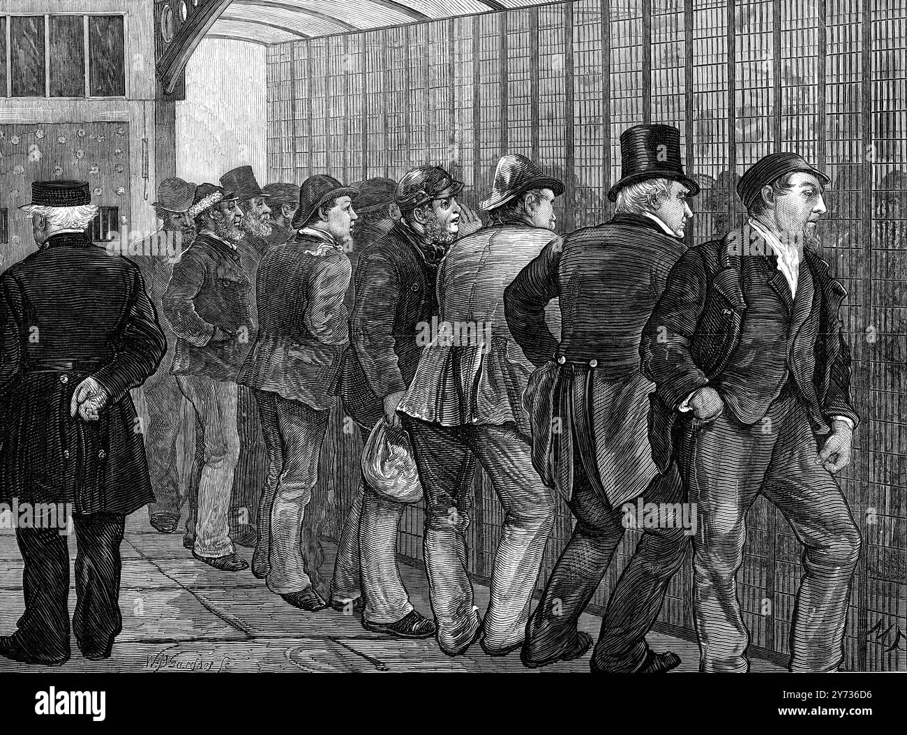 Journée de visite à la prison de Newgate , Londres , Angleterre 1er mars 1873 Banque D'Images