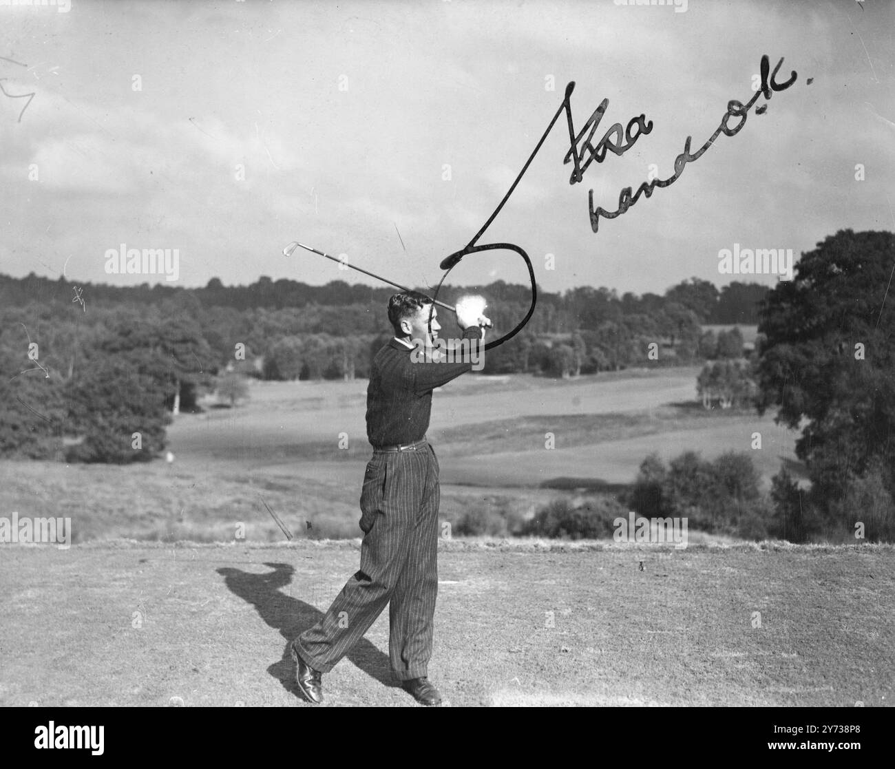 H. Gould du Royal Porthcawl Golf Club, jouant dans un championnat d'Écosse le 11 octobre 1946 Banque D'Images