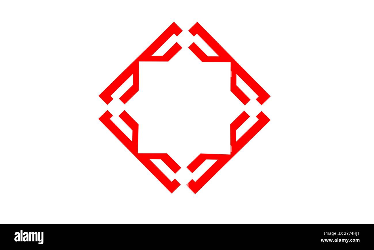 Concept de conception de logo carré, icône, symbole, illustration vectorielle. Banque D'Images