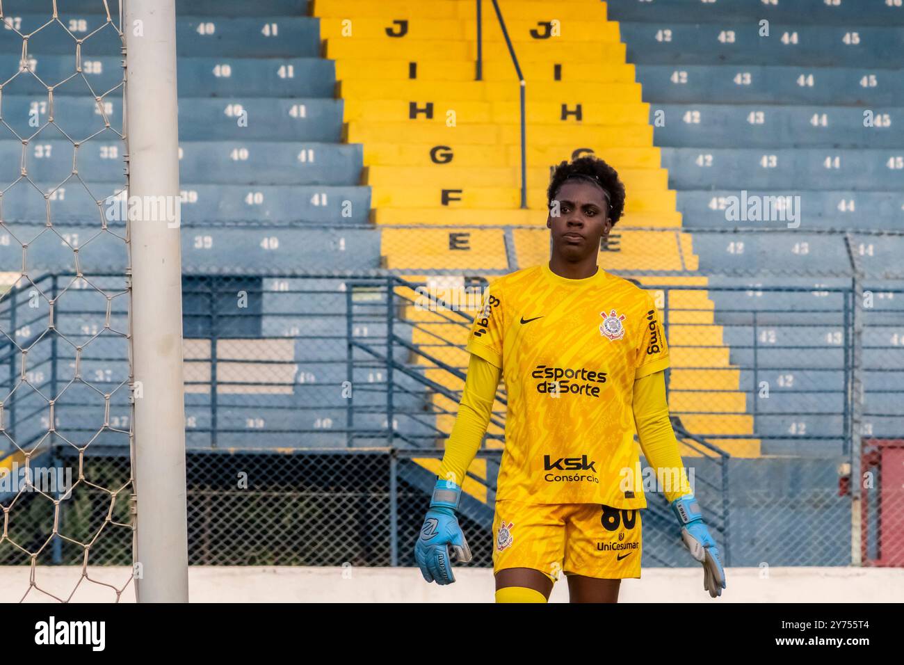 Match entre Corinthians et Marília, valable pour le Championnat Paulista féminin 2024, qui s'est tenu au stade Bento de Abreu Sampaio Vidal, connu sous le nom de Abreuzão, à Marília, SP Banque D'Images