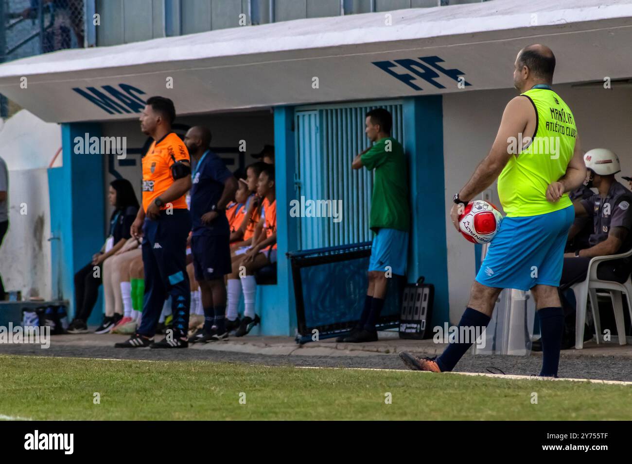Match entre Corinthians et Marília, valable pour le Championnat Paulista féminin 2024, qui s'est tenu au stade Bento de Abreu Sampaio Vidal, connu sous le nom de Abreuzão, à Marília, SP Banque D'Images