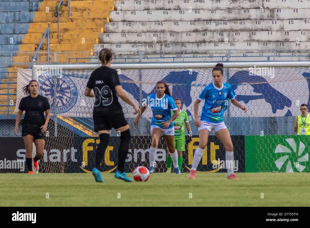 Match entre Corinthians et Marília, valable pour le Championnat Paulista féminin 2024, qui s'est tenu au stade Bento de Abreu Sampaio Vidal, connu sous le nom de Abreuzão, à Marília, SP Banque D'Images