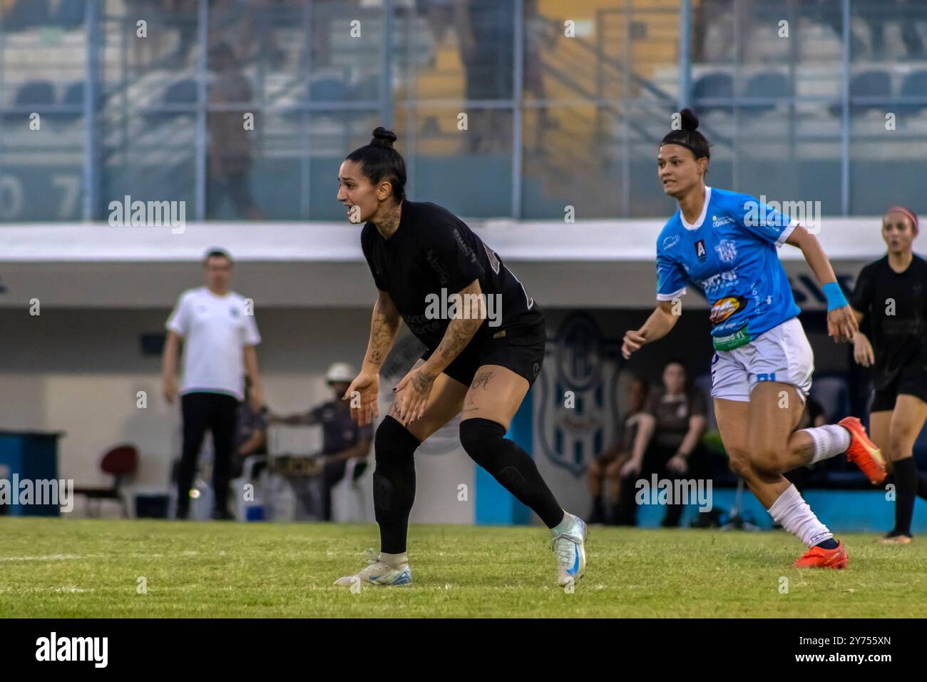 Match entre Corinthians et Marília, valable pour le Championnat Paulista féminin 2024, qui s'est tenu au stade Bento de Abreu Sampaio Vidal, connu sous le nom de Abreuzão, à Marília, SP Banque D'Images