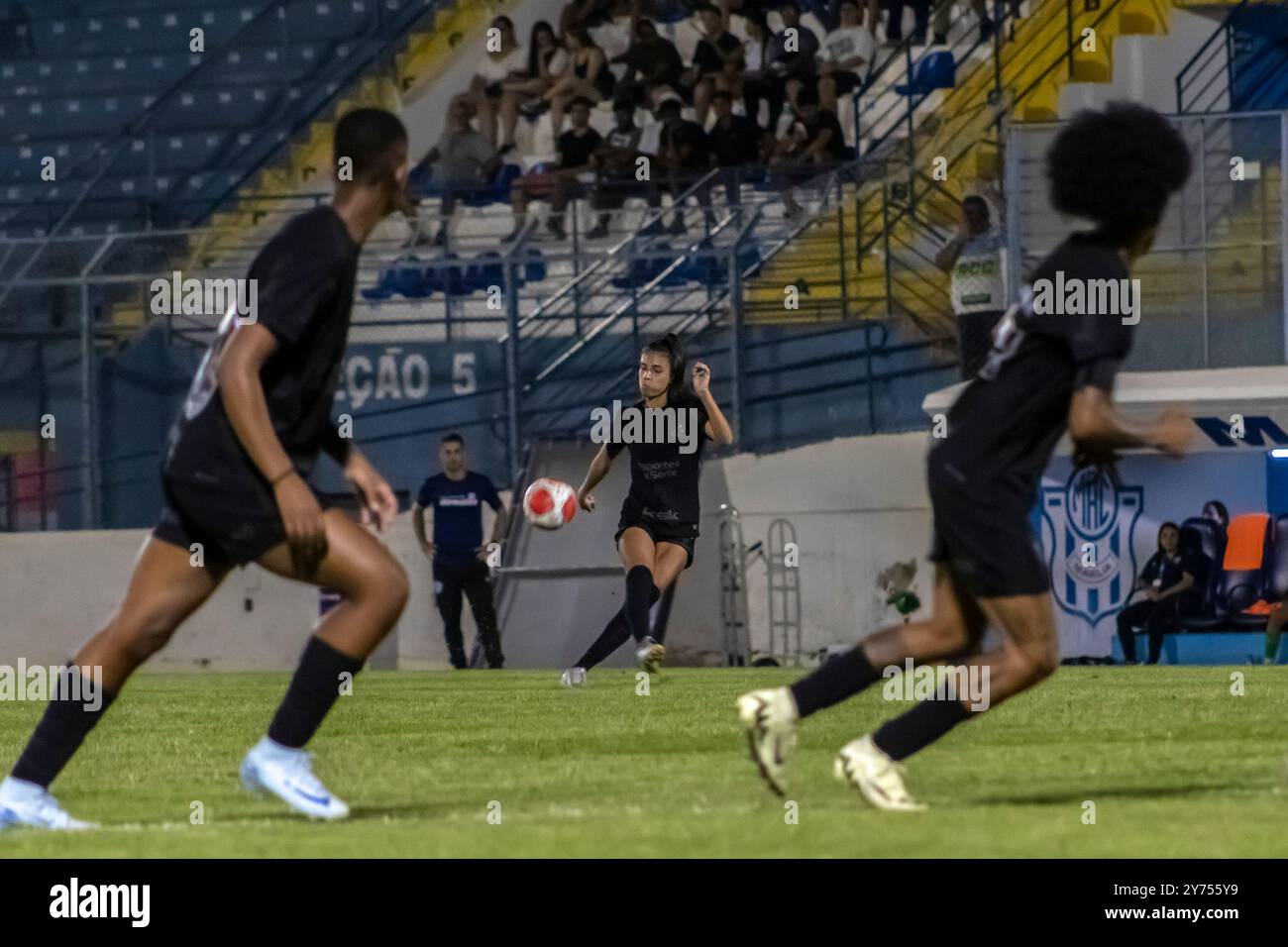 Match entre Corinthians et Marília, valable pour le Championnat Paulista féminin 2024, qui s'est tenu au stade Bento de Abreu Sampaio Vidal, connu sous le nom de Abreuzão, à Marília, SP Banque D'Images
