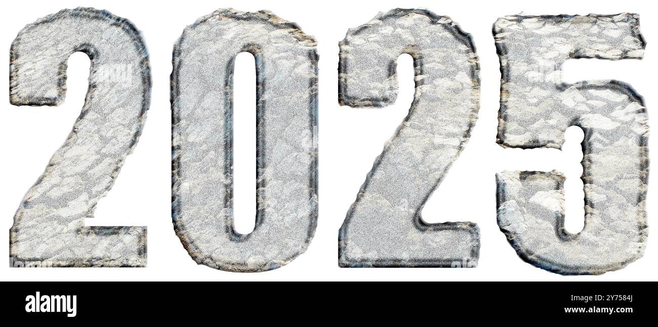 2025 concept de numéro pour bonne année, illustration de carte de voeux et modèle de brochure Banque D'Images