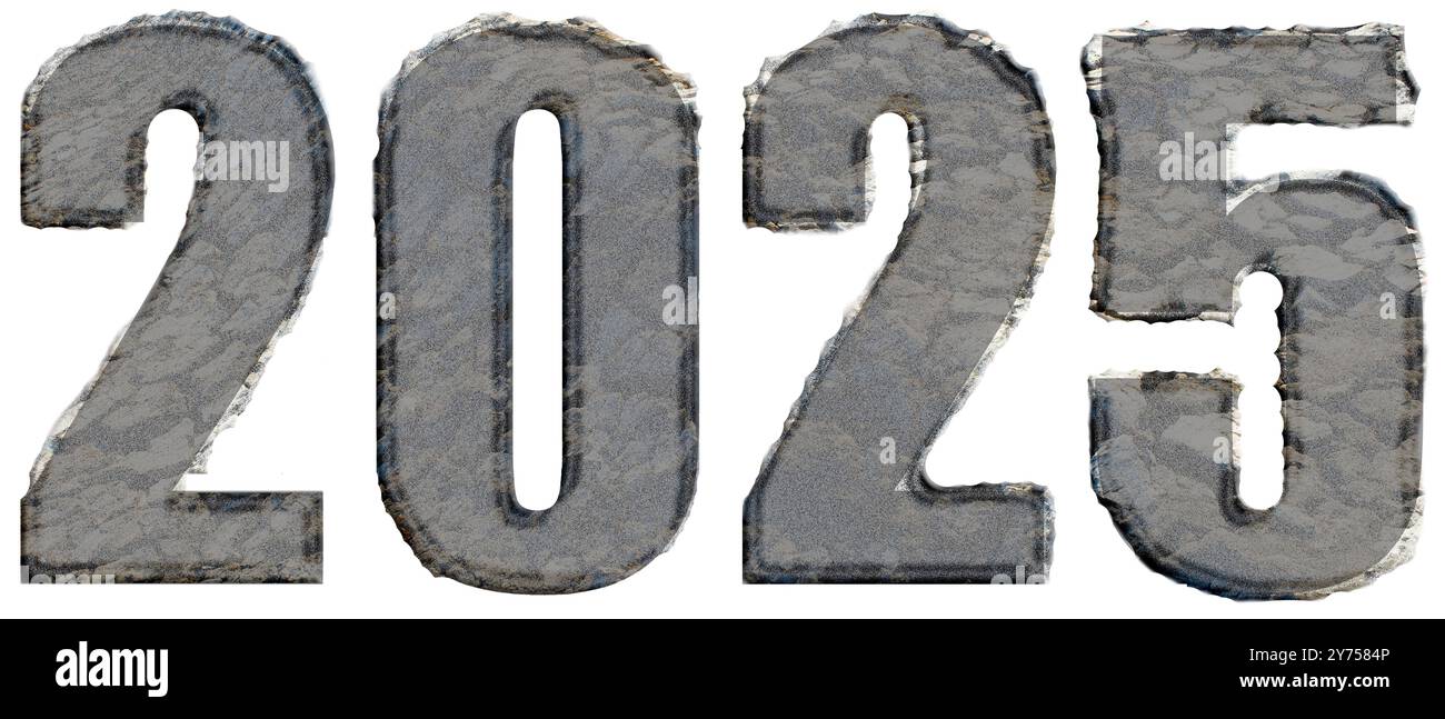 2025 concept de numéro pour bonne année, illustration de carte de voeux et modèle de brochure Banque D'Images