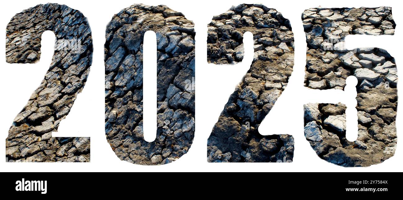 2025 concept de numéro pour bonne année, illustration de carte de voeux et modèle de brochure Banque D'Images