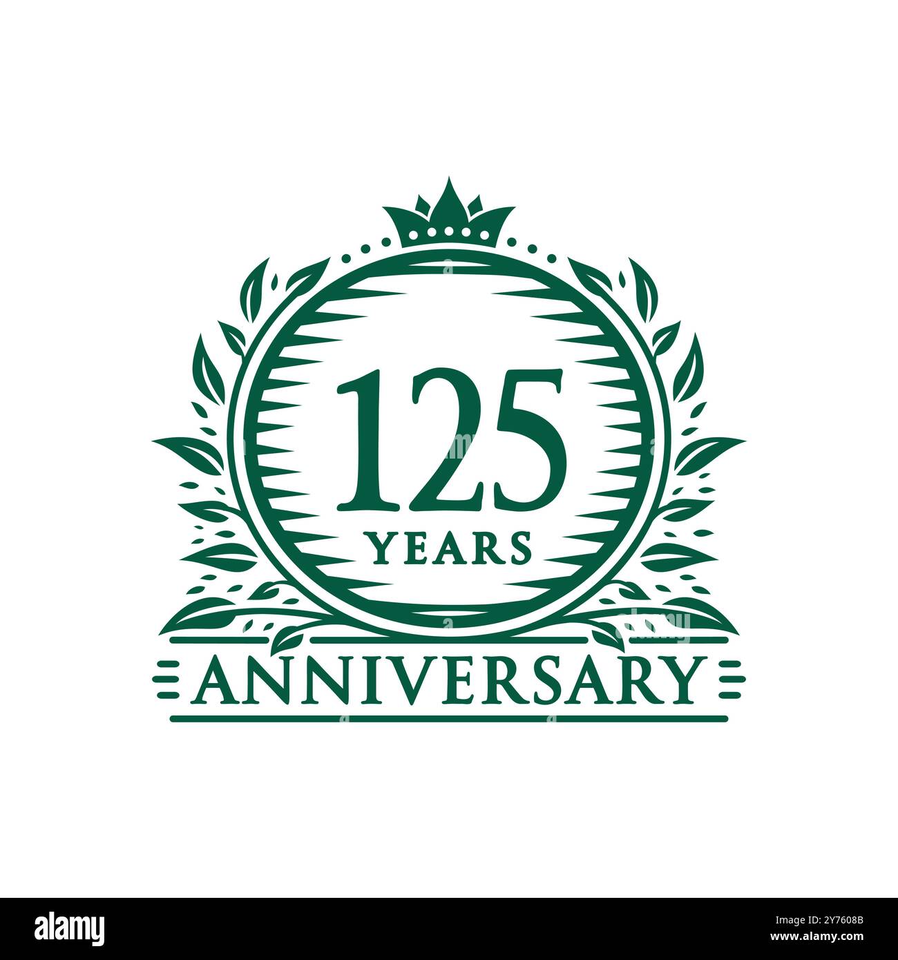 modèle de conception anniversaire célébrant 125 ans. logo du 125e anniversaire. Vecteur et illustration. Illustration de Vecteur