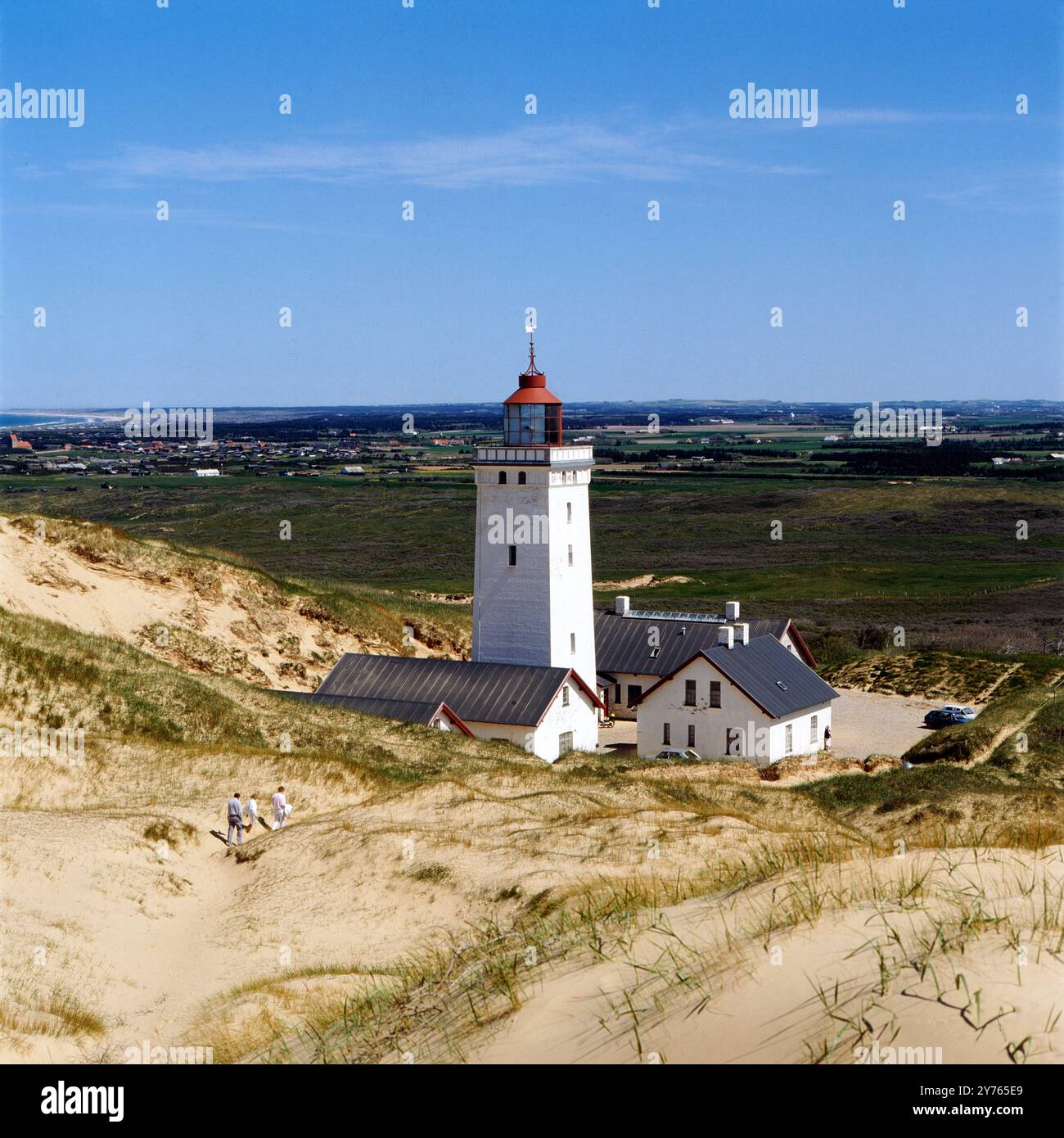 Der Leuchtturm von Rubjerg Knude BEI Lokken (Løkken), Nordjütland, lange vor seinem Umzug (en 2019), Dänemark um 1985. Banque D'Images