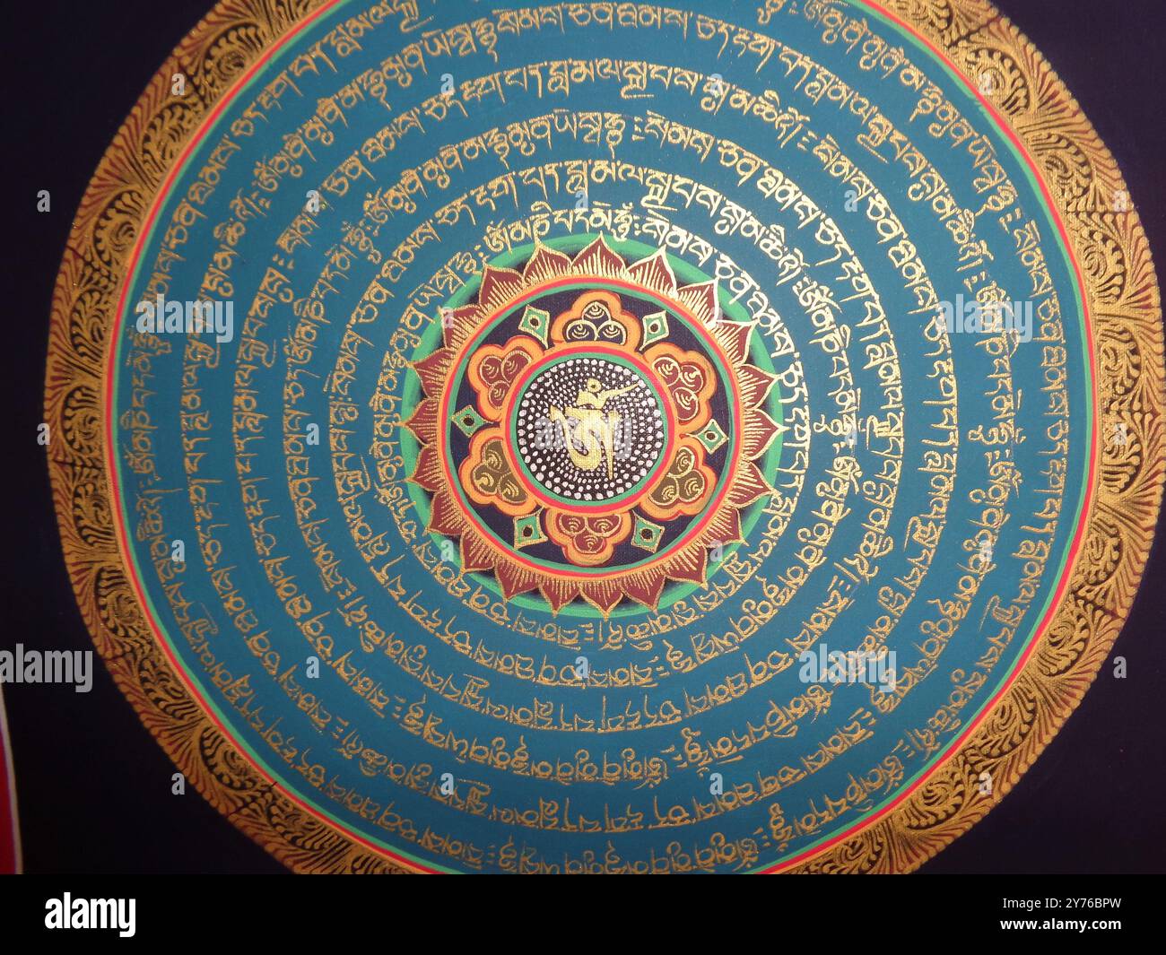 La peinture thangka dans le bouddhisme tibétain Banque D'Images