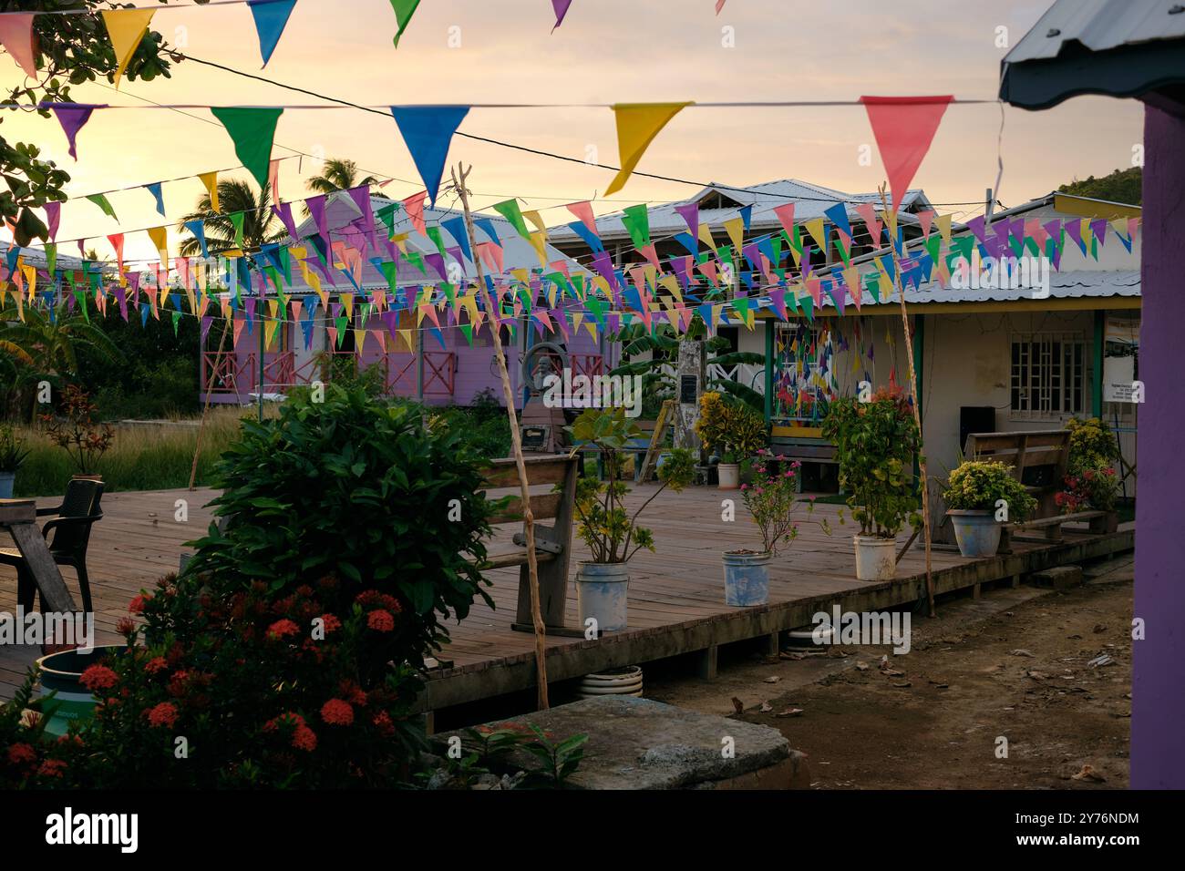 Fête de ville dans l'île de Santa Catalina , Colombie Banque D'Images