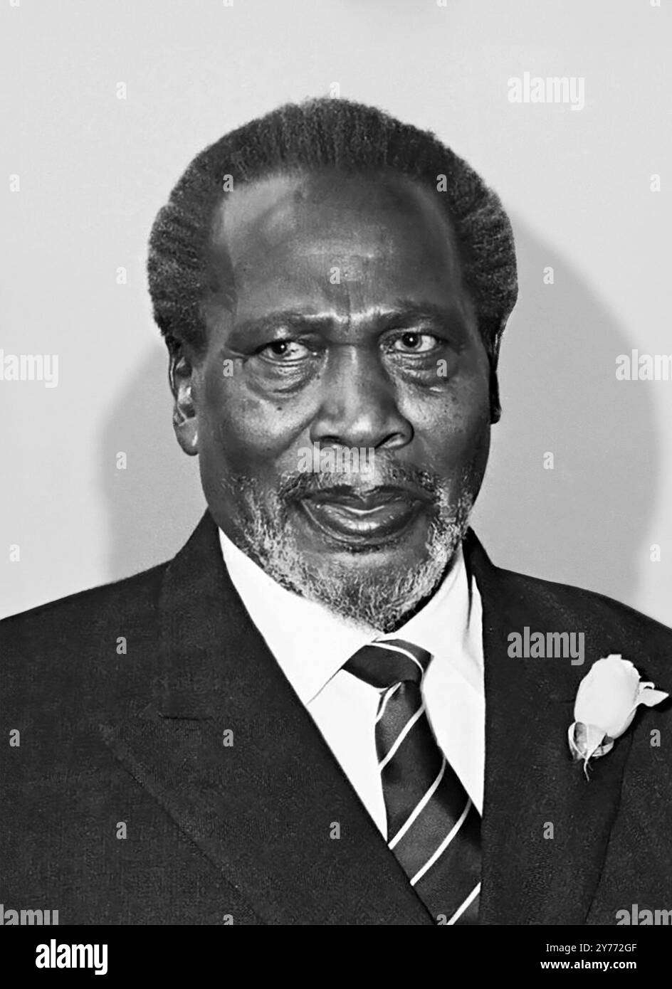 Jomo Kenyatta. Portrait du premier président d'un Kenya indépendant, Jomo Kenyatta (v. 1897-1978) en 1966 Banque D'Images