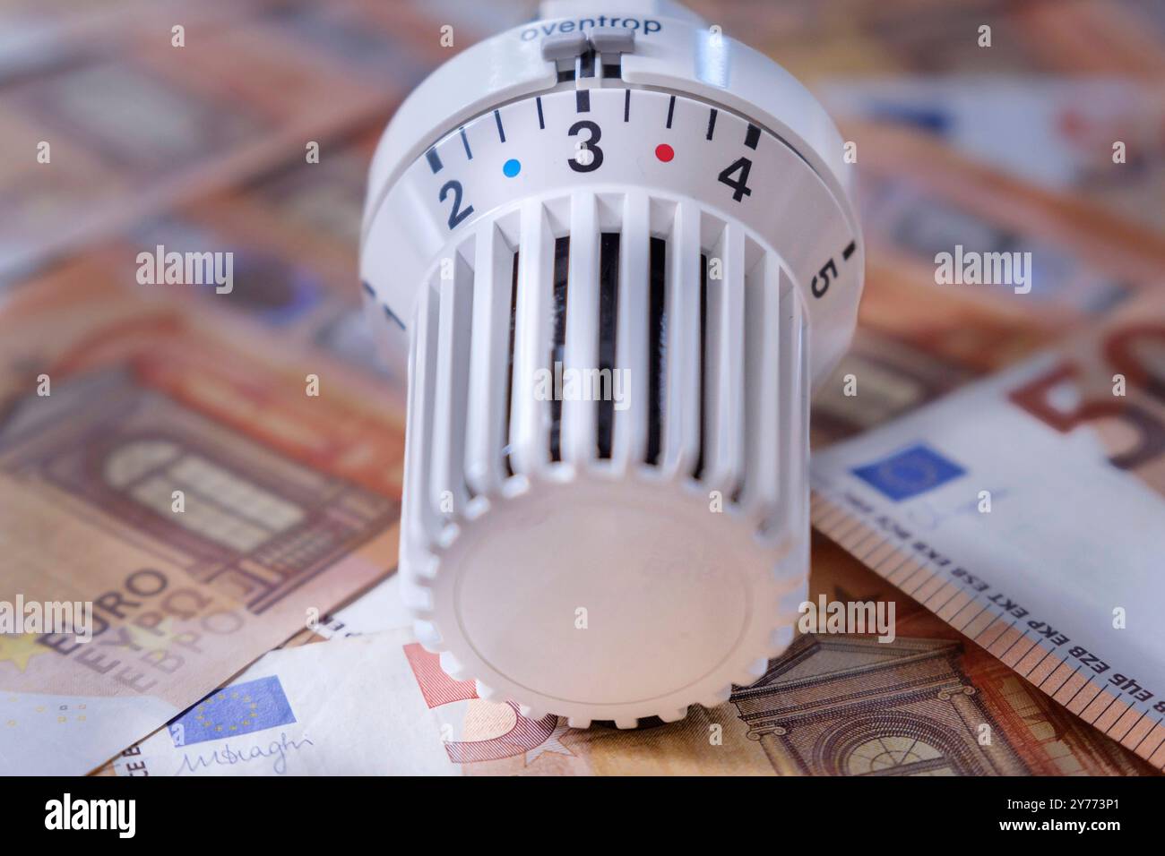 Heizungsventil mit Geldscheinen *** robinet de chauffage avec billets Nordrhein-Westfalen Deutschland, Allemagne GMS16768 Banque D'Images