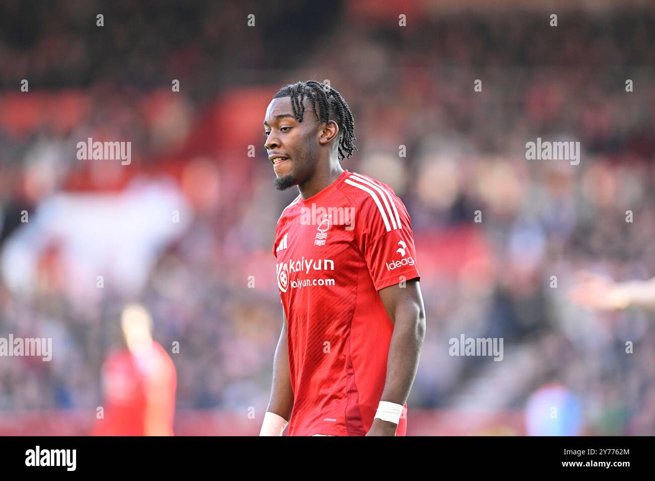 Nottingham, Royaume-Uni. 28 septembre 2024. Anthony ELANGA de Nottingham Forrest lors du match de premier League Nottingham Forest vs Fulham au City Ground, Nottingham, Royaume-Uni, le 28 septembre 2024 (photo par Mark Dunn/News images) à Nottingham, Royaume-Uni le 28/09/2024. (Photo de Mark Dunn/News images/SIPA USA) crédit : SIPA USA/Alamy Live News Banque D'Images