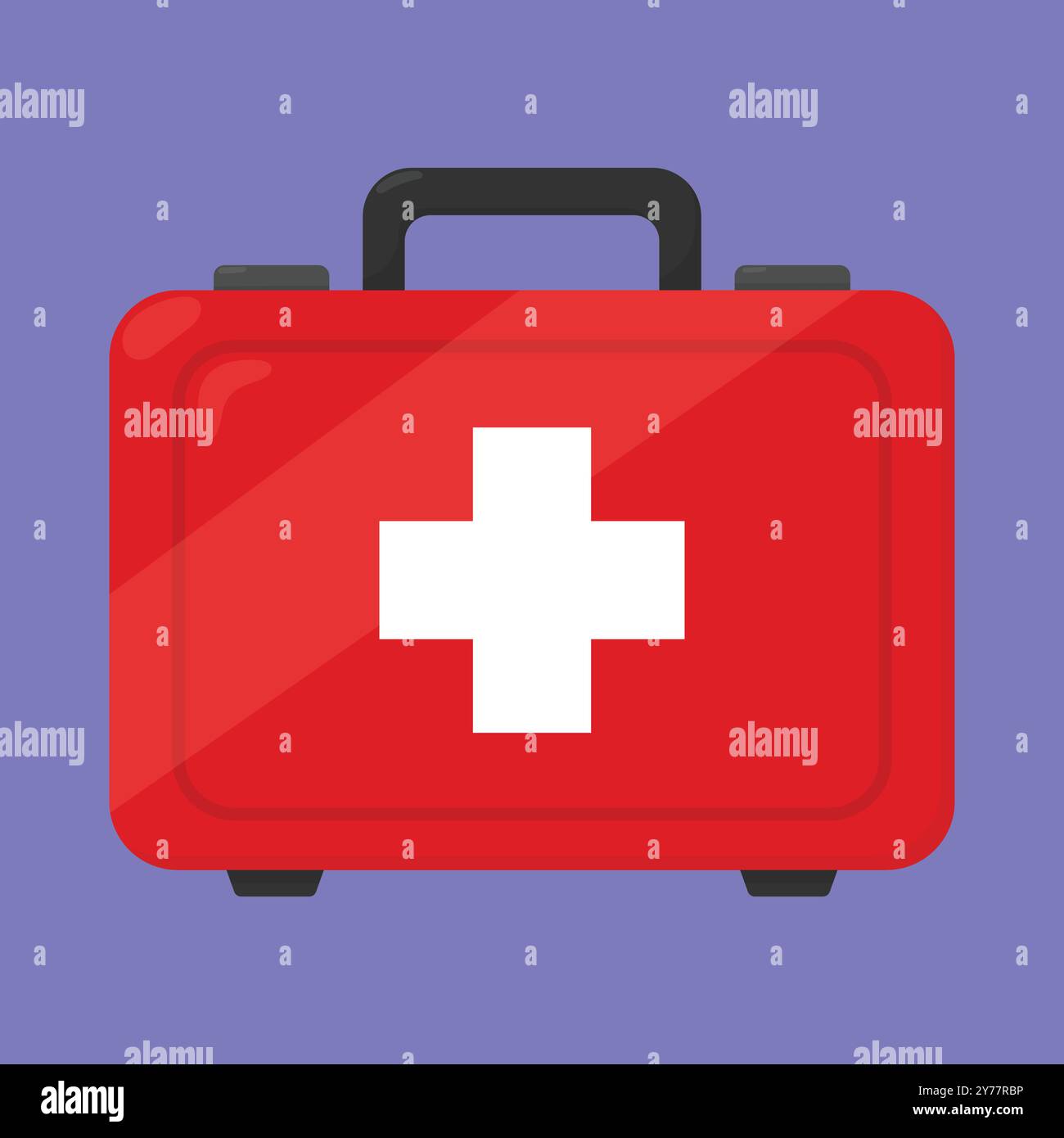 Vecteur d'icône de trousse de premiers soins. vecteur médical de premiers secours. illustration de l'état de la trousse de premiers soins Illustration de Vecteur