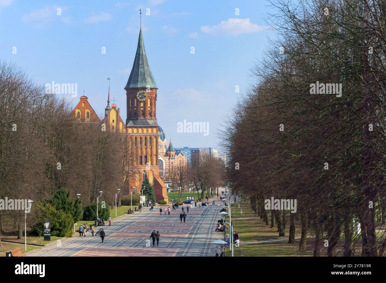 Cathédrale de Kaliningrad, cathédrale de la mère de Dieu et Saint Adalbert, gothique brique, Kaliningrad, Russie, 6 avril 2019, Europe Banque D'Images