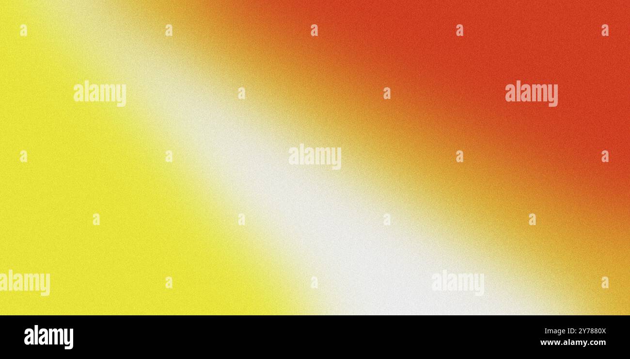 Dégradé granuleux, fond abstrait jaune et rouge Banque D'Images