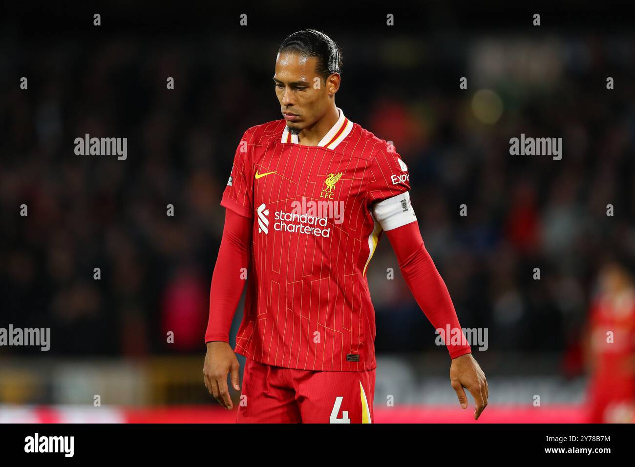 Wolverhampton, Royaume-Uni. 28 septembre 2024. Virgil van Dijk de Liverpool lors du match de premier League entre Wolverhampton Wanderers et Liverpool Credit : MI News & Sport /Alamy Live News Banque D'Images