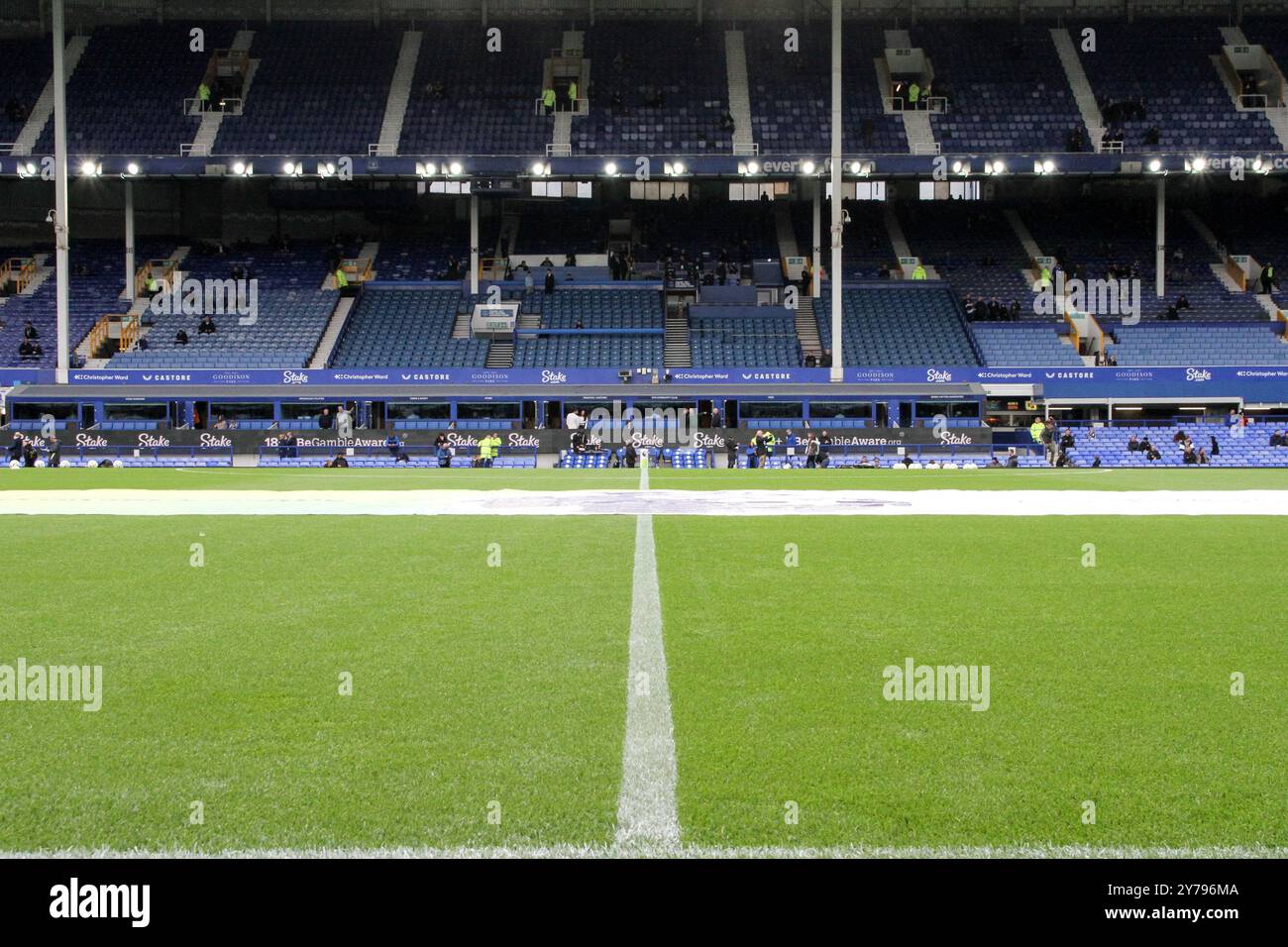 Liverpool, Royaume-Uni. 28 septembre 2024. Goodison Park, Liverpool, Angleterre, 27 septembre 2024 : Goodison Park avant le match de premier League entre Everton et Crystal Palace au Goodison Park à Liverpool, Angleterre. (Sean Chandler/SPP) crédit : photo de presse sportive SPP. /Alamy Live News Banque D'Images