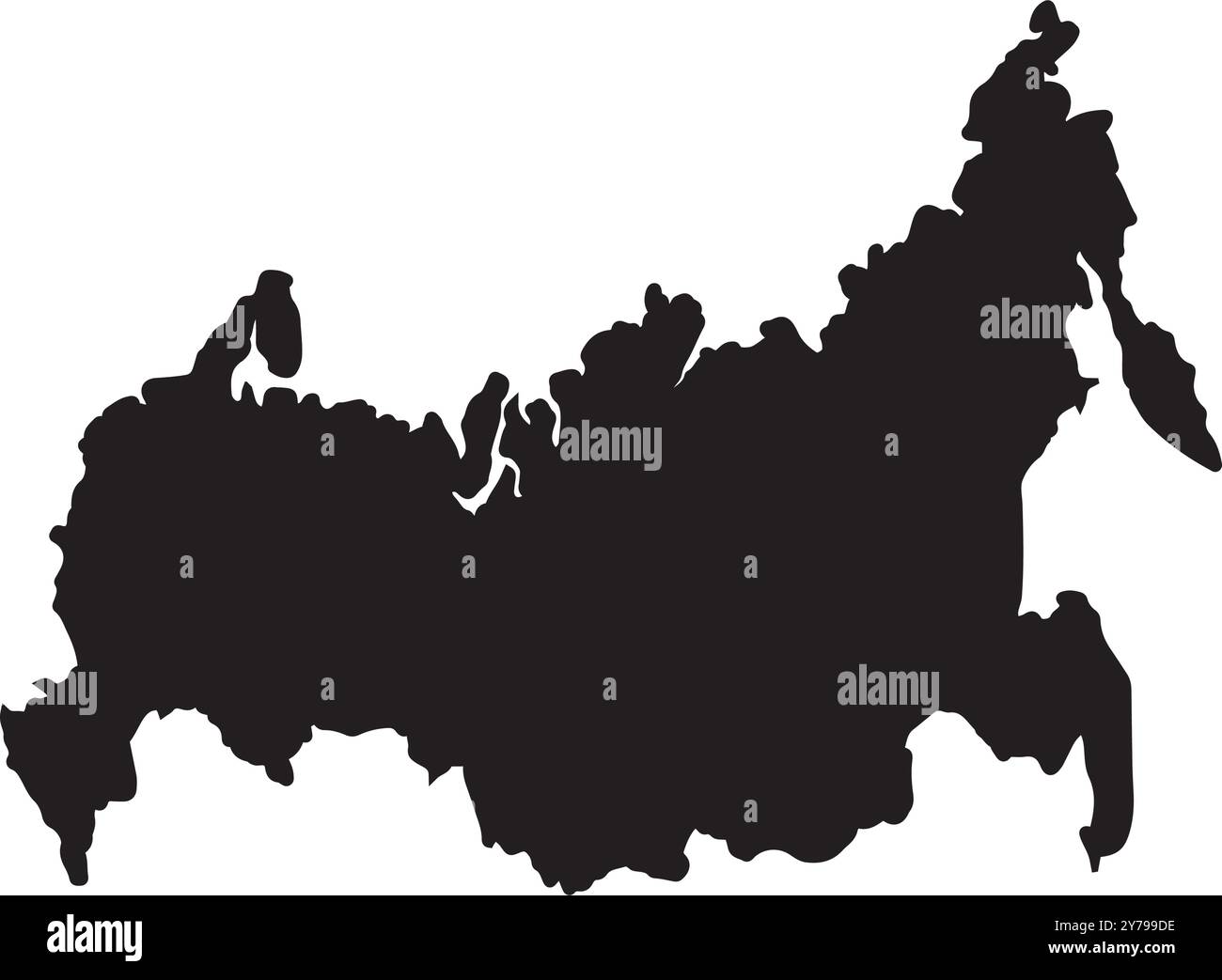 Carte des régions de la Russie conception d'illustration vectorielle Illustration de Vecteur