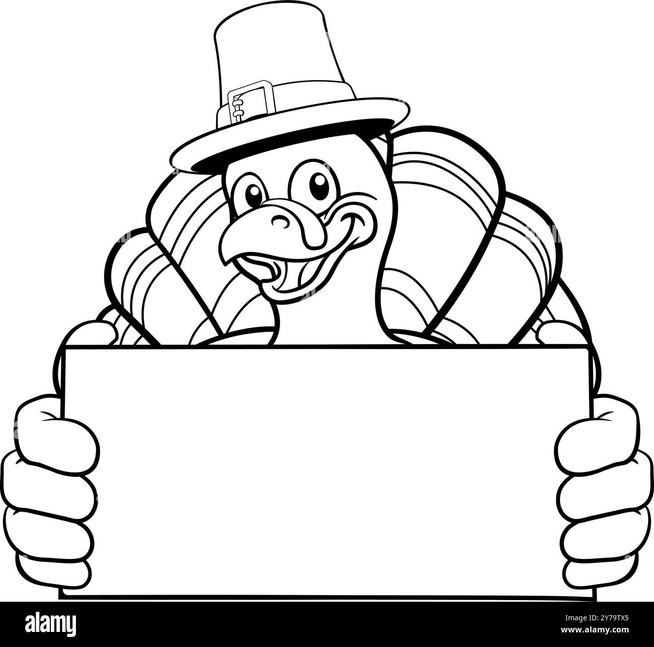 Turquie Thanksgiving Cartoon Bird Christmas Mascot Illustration de Vecteur