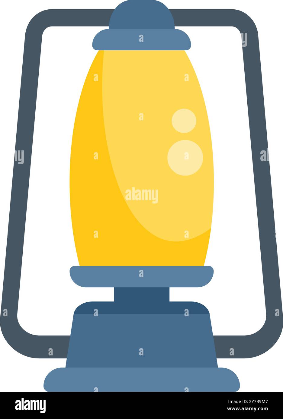 La lampe au kérosène fournit de la lumière, parfaite pour illustrer les situations de camping ou de panne de courant Illustration de Vecteur