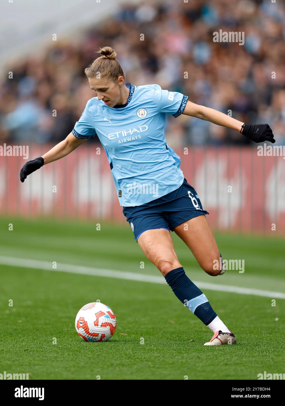 Vivianne Miedema de Manchester City lors du match de Super League féminine des Barclays au joie Stadium de Manchester. Date de la photo : dimanche 29 septembre 2024. Banque D'Images